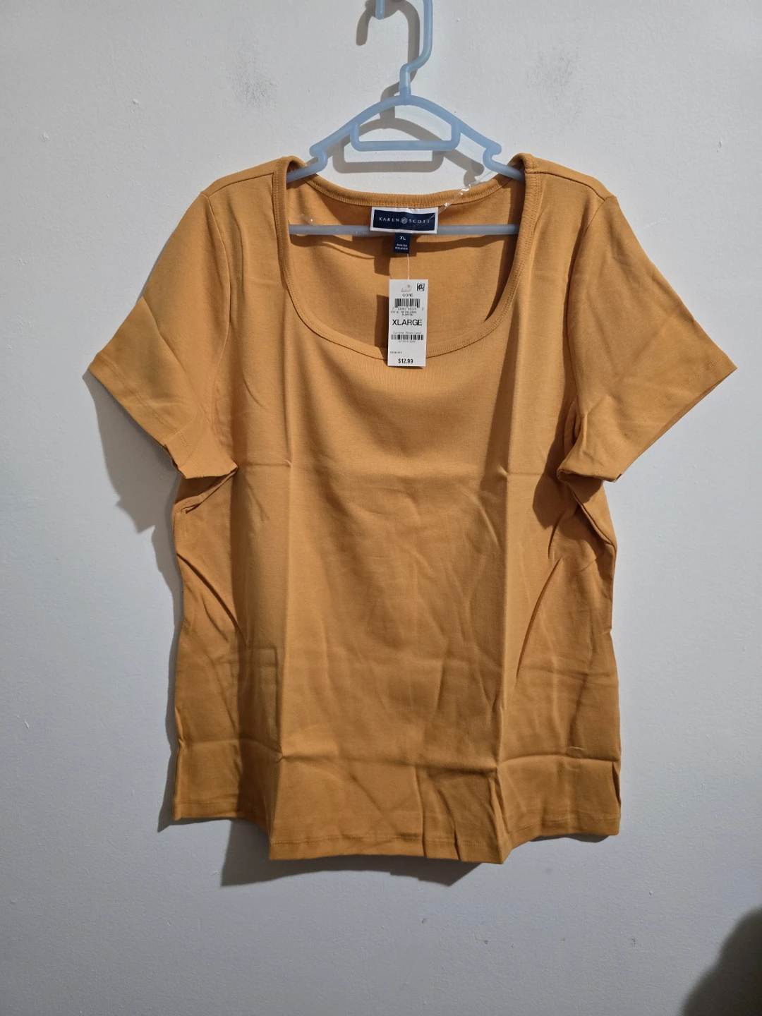 Karen Scott XL Yellow Cotton Top - photo 2