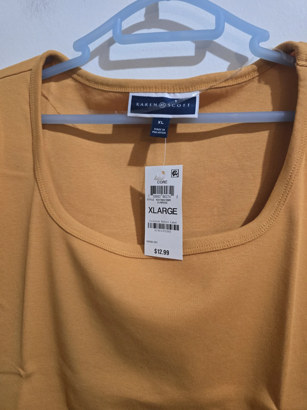 Karen Scott XL Yellow Cotton Top - photo 5