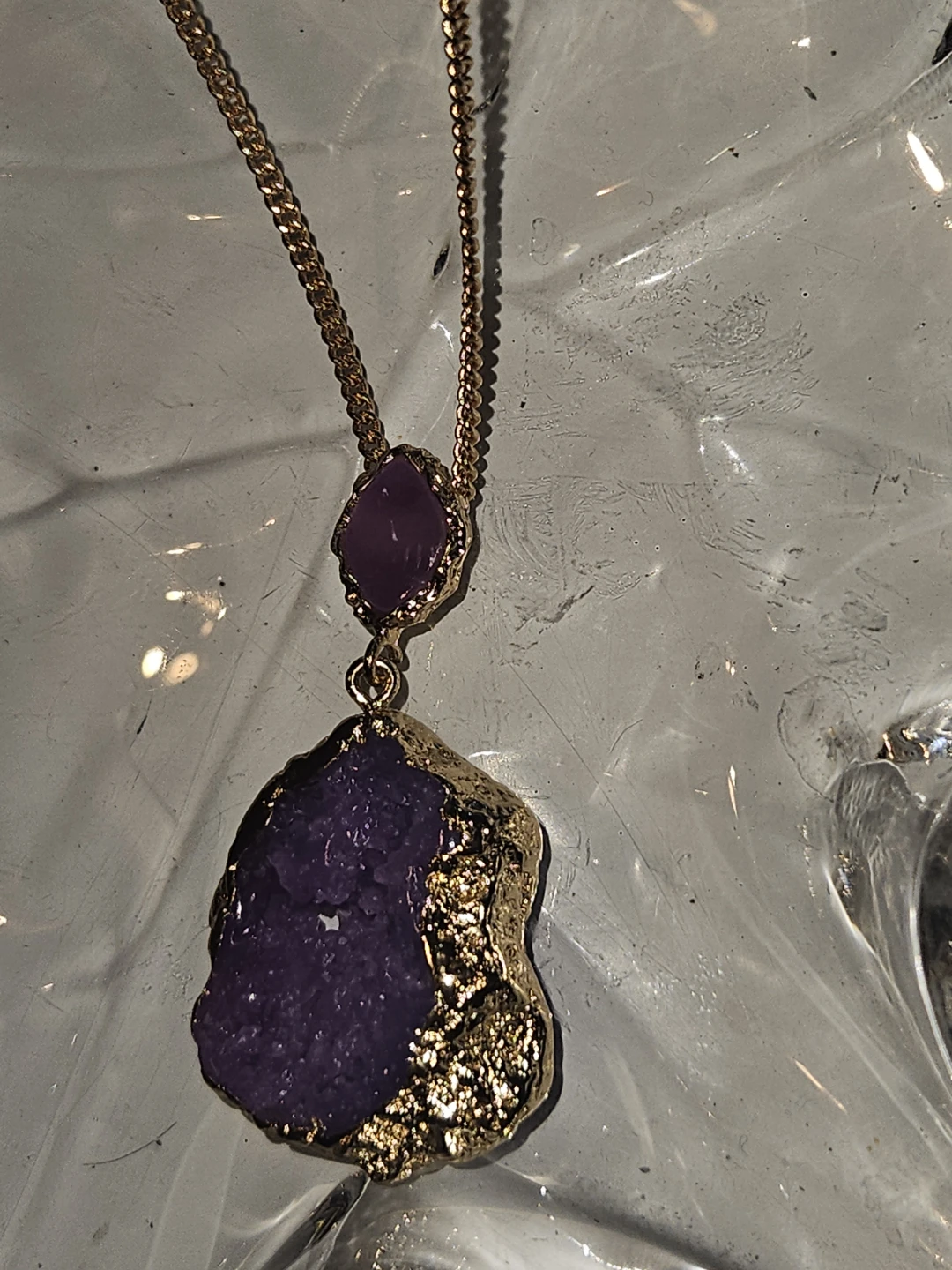 Natural Stone Pendant silver Necklace - photo 4