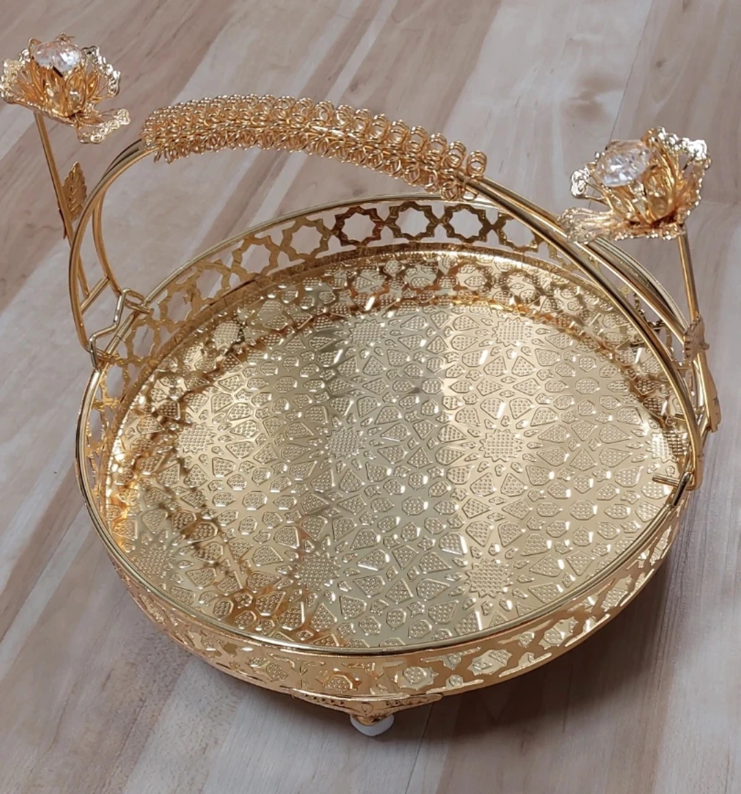 🧡Brand new Gold Fruit Basket with Handle - photo 2
