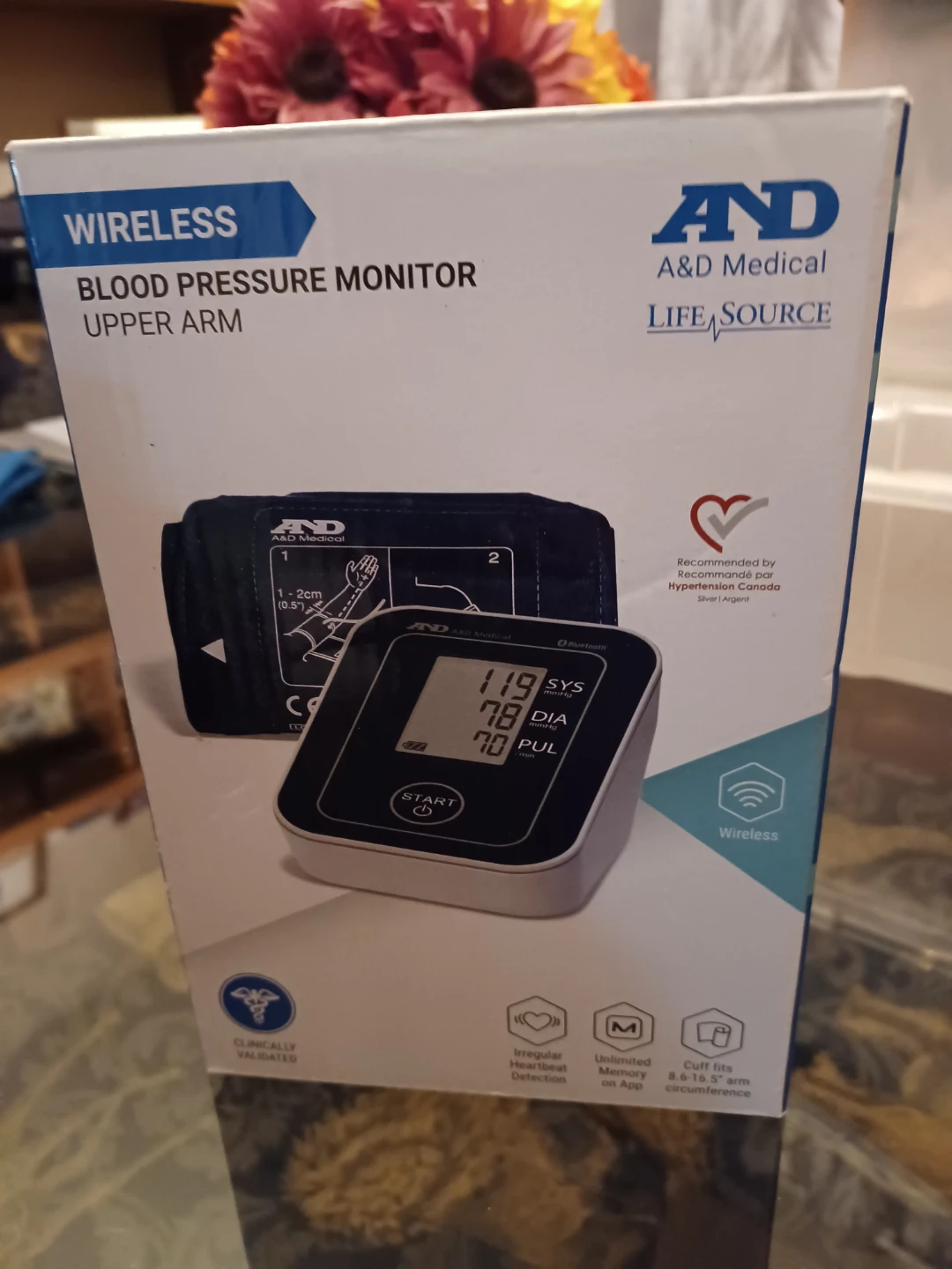 A&D Medical Wireless Blood Pressure Monitor