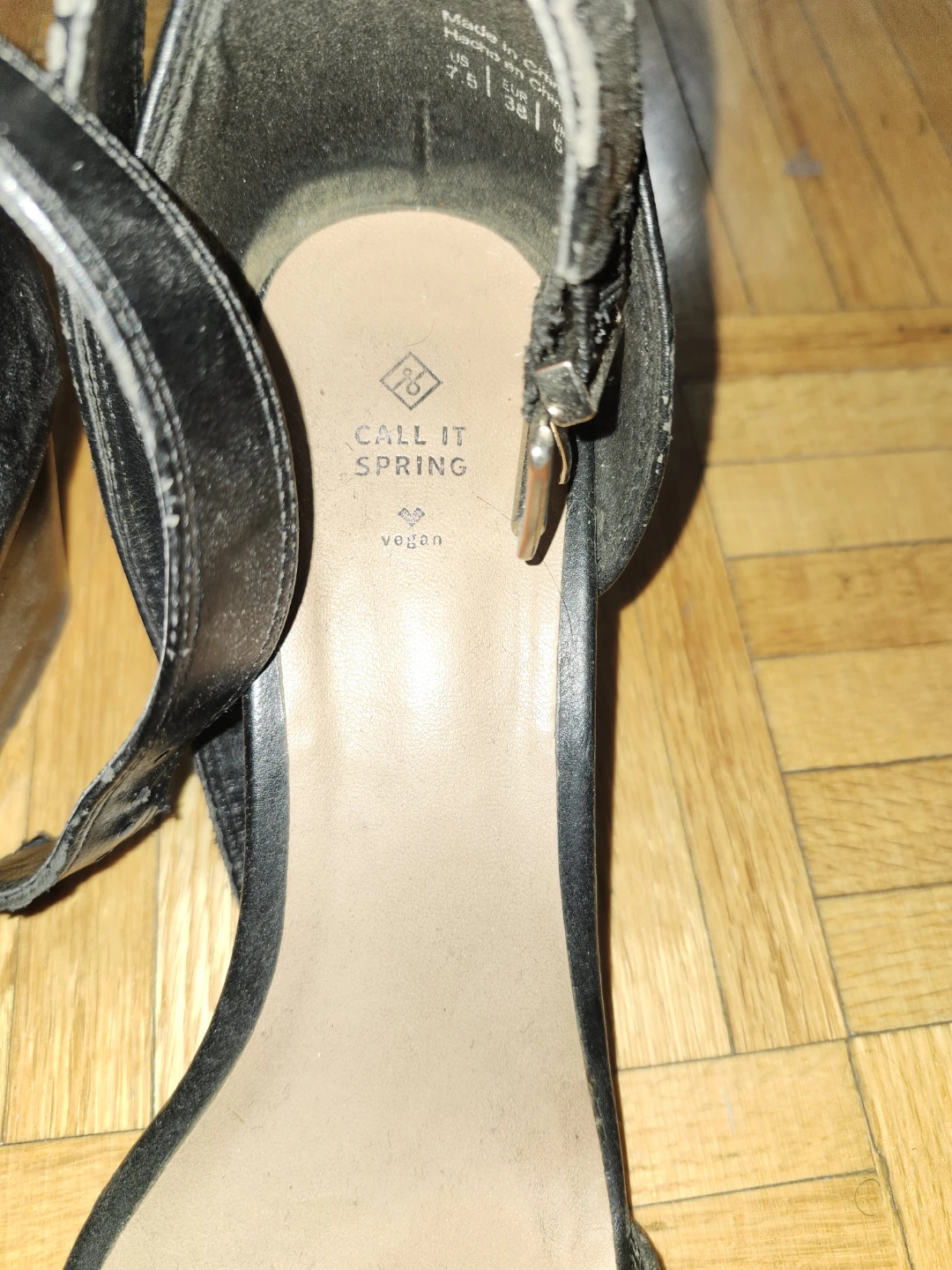 Call It Spring Black Vegan Strappy Heels - photo 5