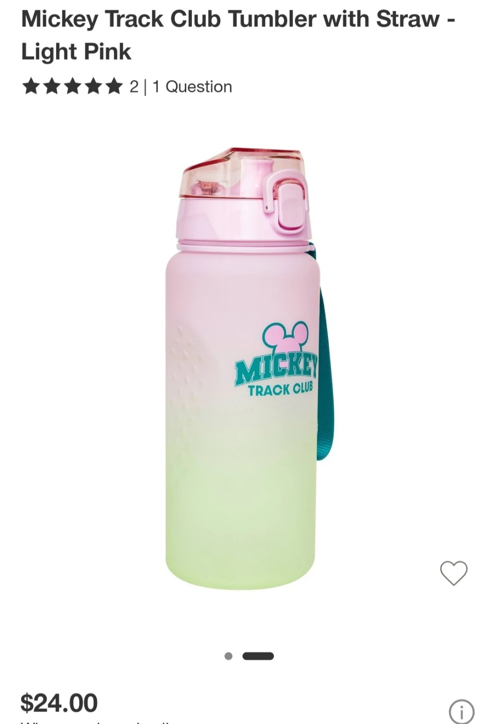 🥕Disney Mickey Track Club Tumbler - NEW🥕 - photo 2