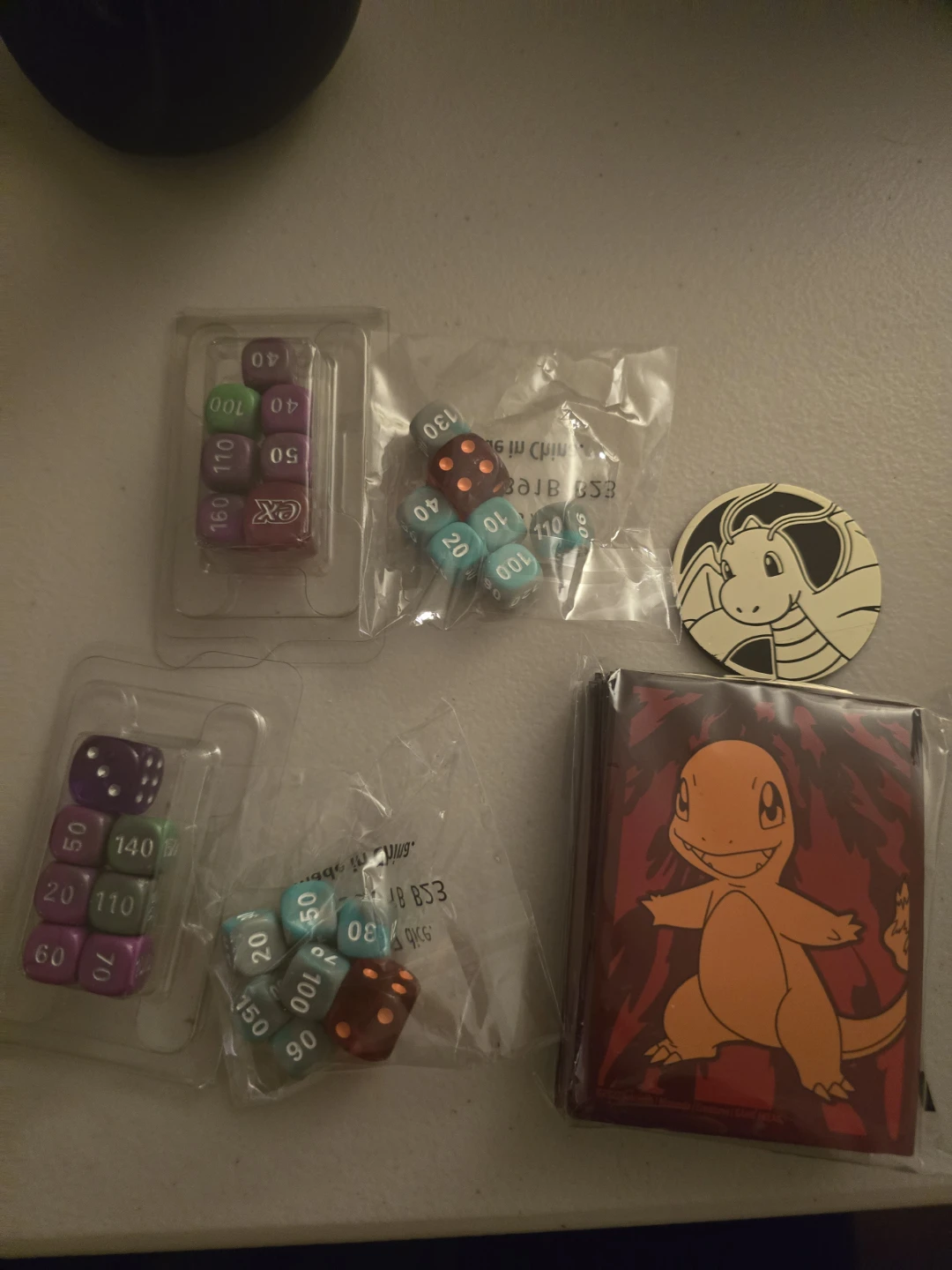 Pokemon TCG Accessories: Dice, Sleeves, Coin