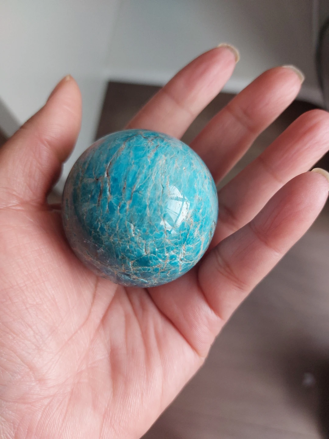 Blue Apatite Sphere - photo 2