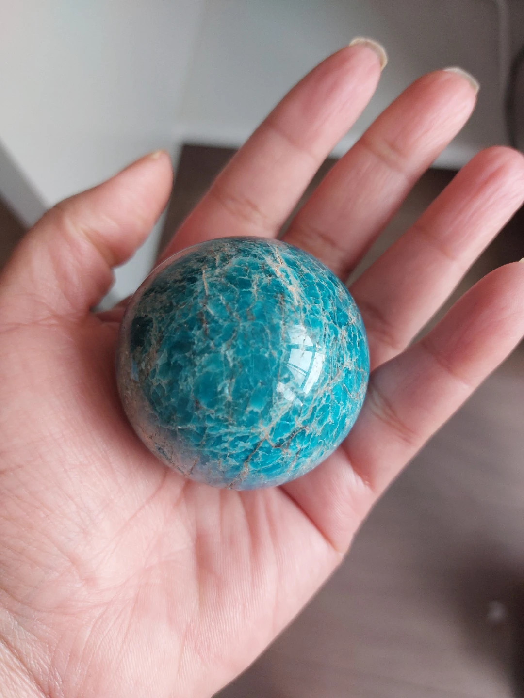 Blue Apatite Sphere - photo 3