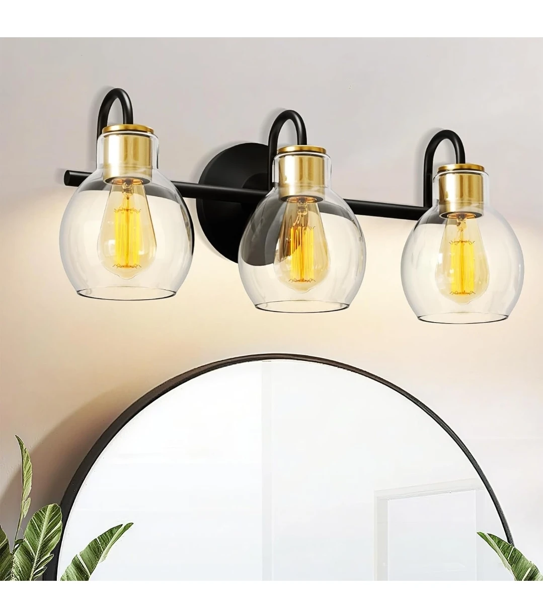 Black Gold Vanity Light
