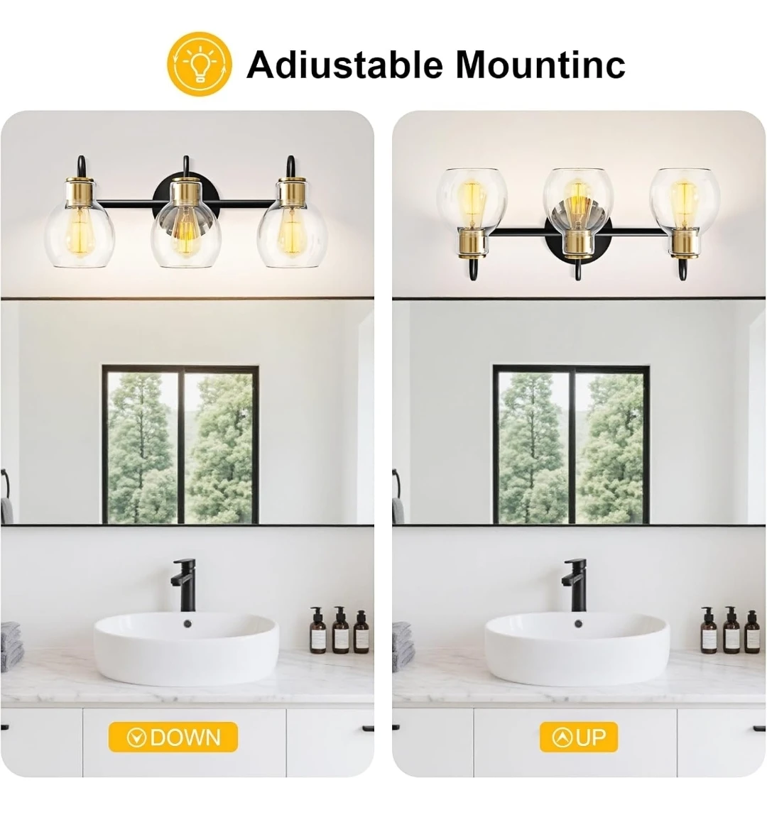 Black Gold Vanity Light - photo 5