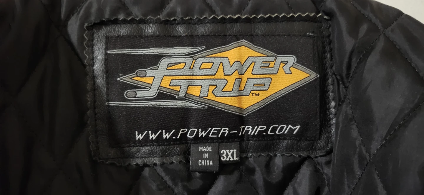 3XL Power Trip Leather Motorcycle Jacket with Nylon Liner Vest - photo 4