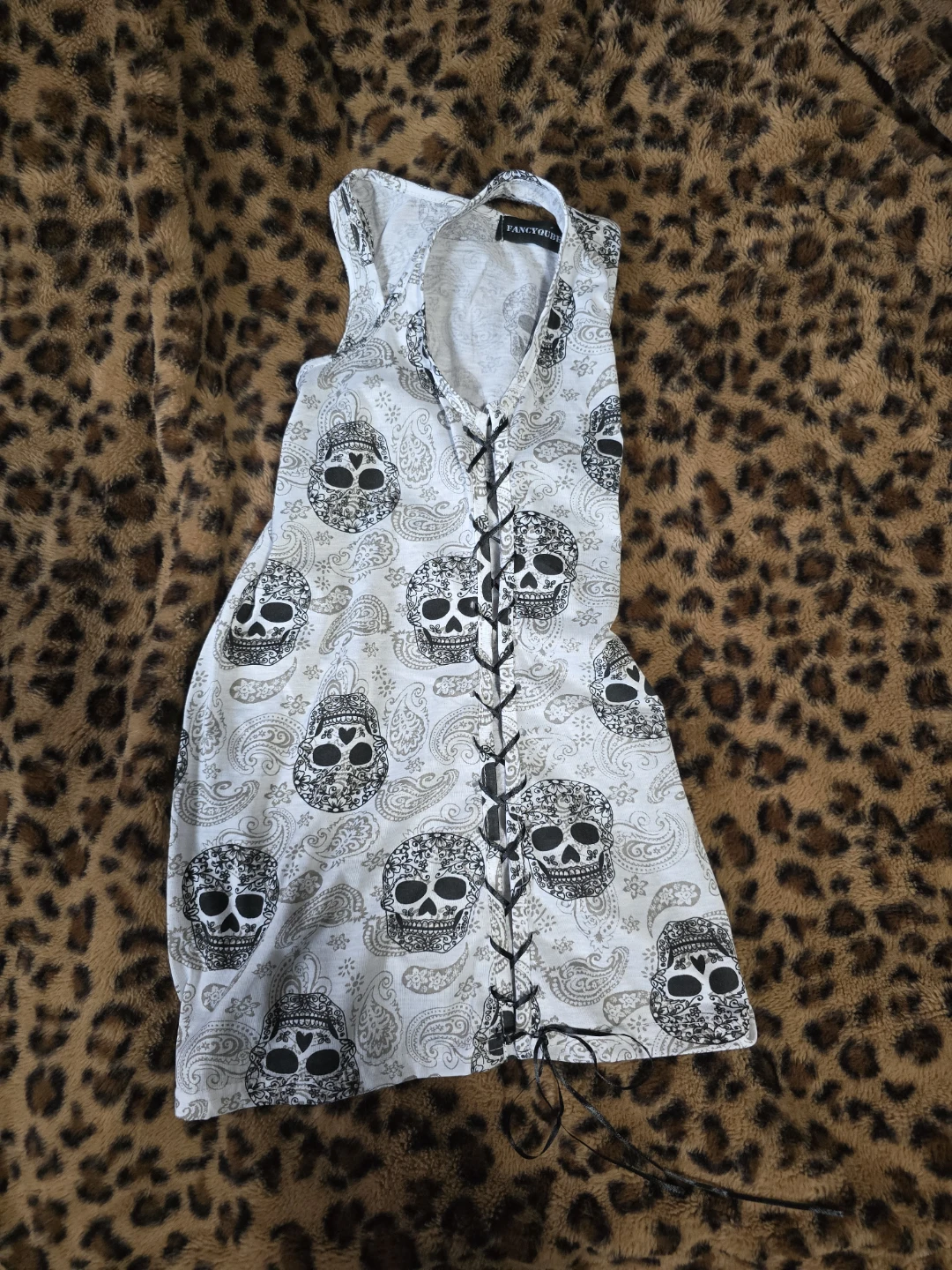 Fancy Qube Skull Print Tank Top - photo 2