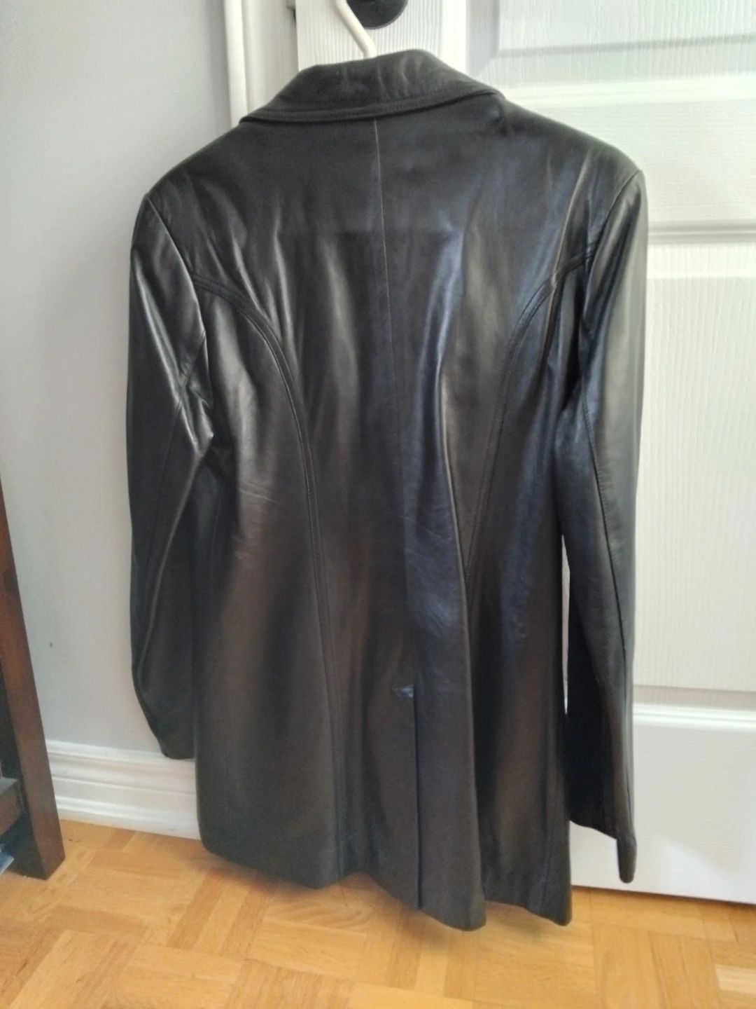 Genuine Black Leather Jacket - Size 10 - photo 3