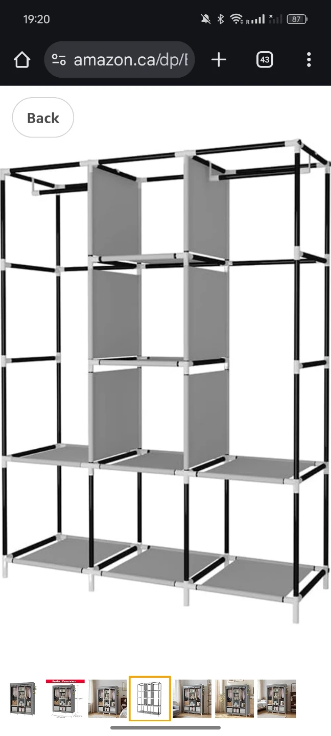 Green UDEAR Portable Closet Wardrobe Organizer - photo 3
