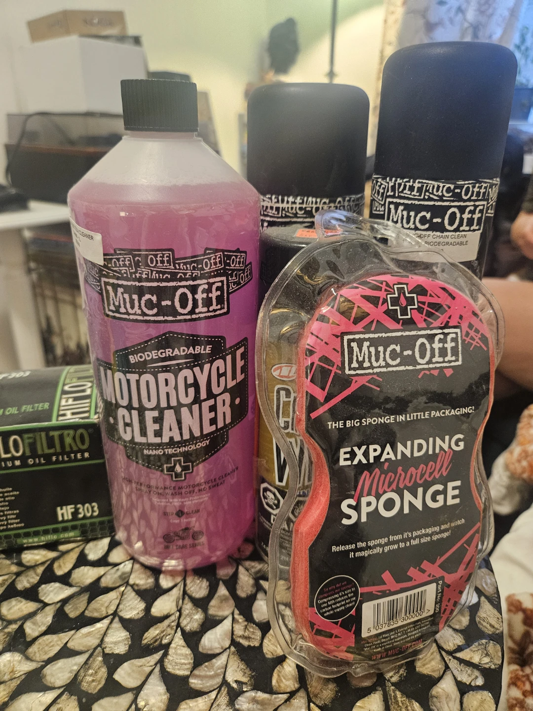 Motorcycle cleaners and products