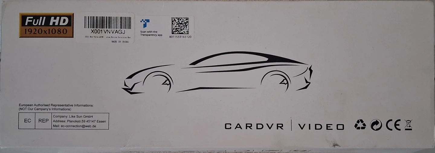 CarDVR Video Car Rear View DVR Mirror - New in Box!
