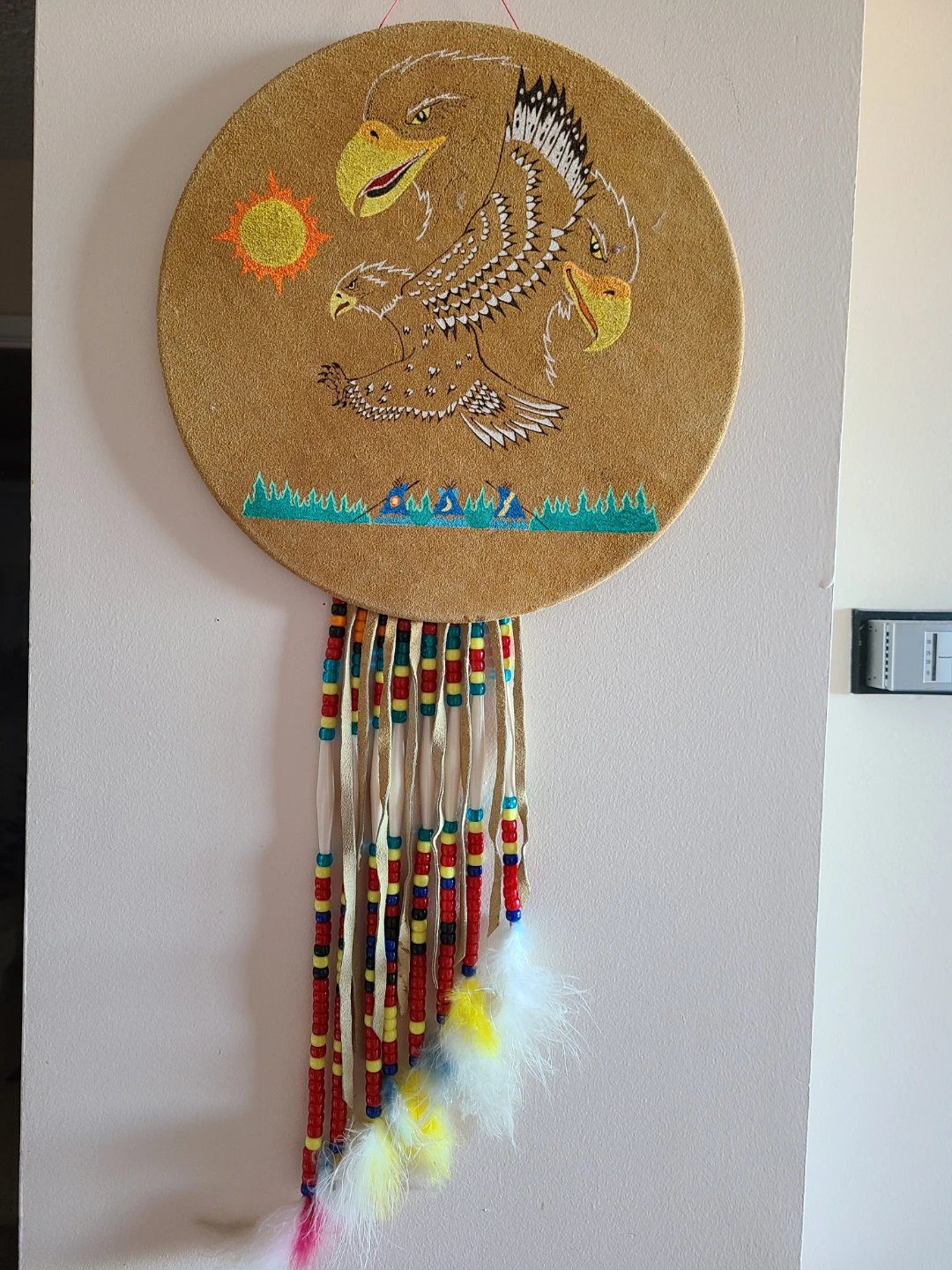 Indigenous-style Eagle Drum Decoration