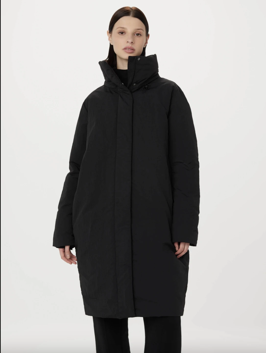 NEW Frank and Oak Iceland Long Coat in Black