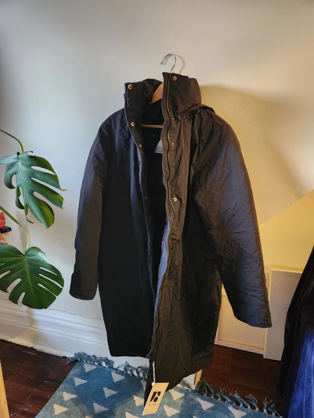 NEW Frank and Oak Iceland Long Coat in Black - photo 3