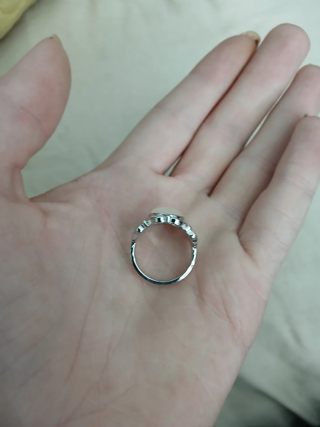 925 Silver And White Synthetic Cubic Zirconia Ring - photo 5