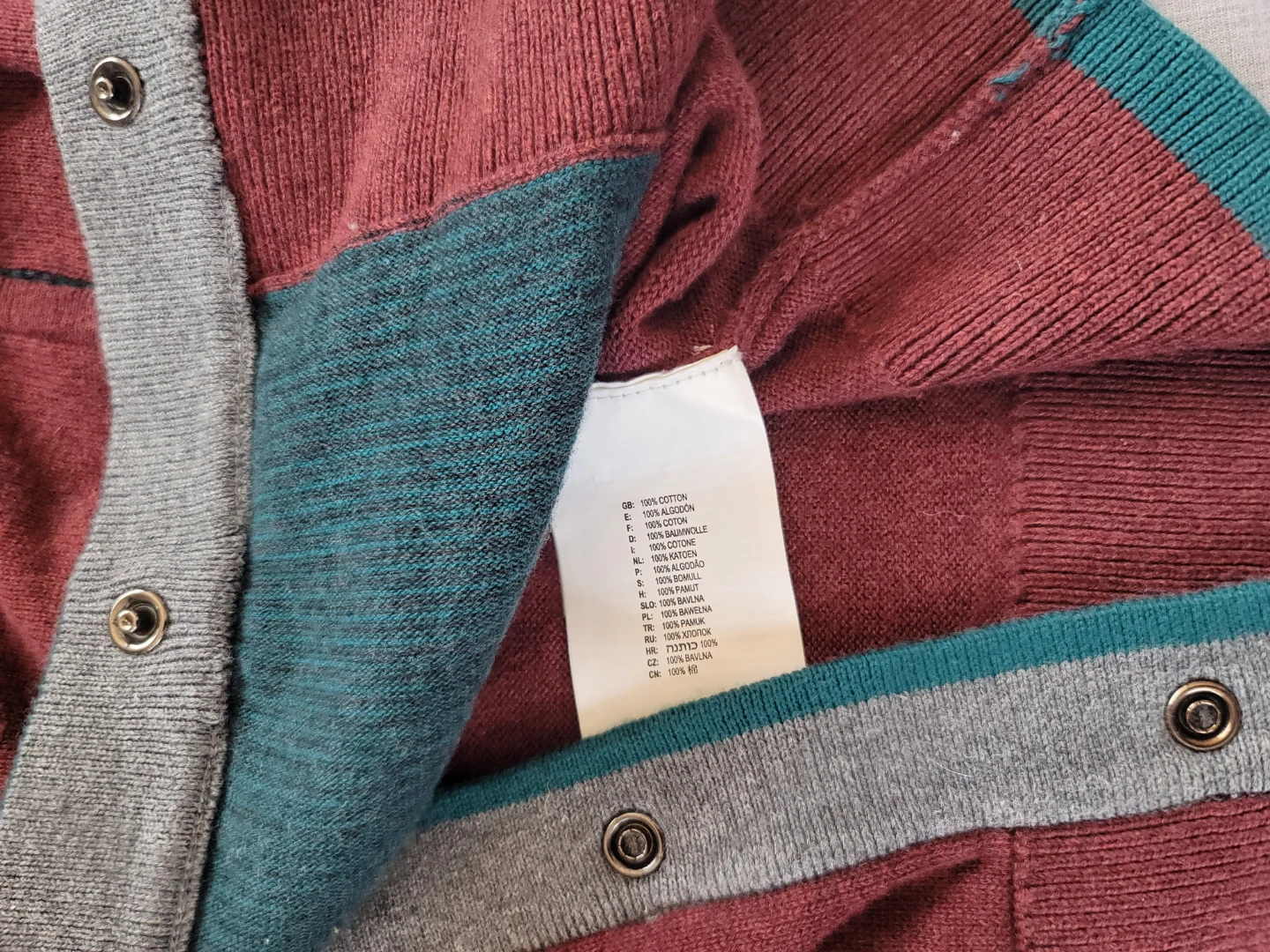 Vans Burgundy Mens 100% Cotton Cardigan Skater Sz Sm Button NWOT - photo 3