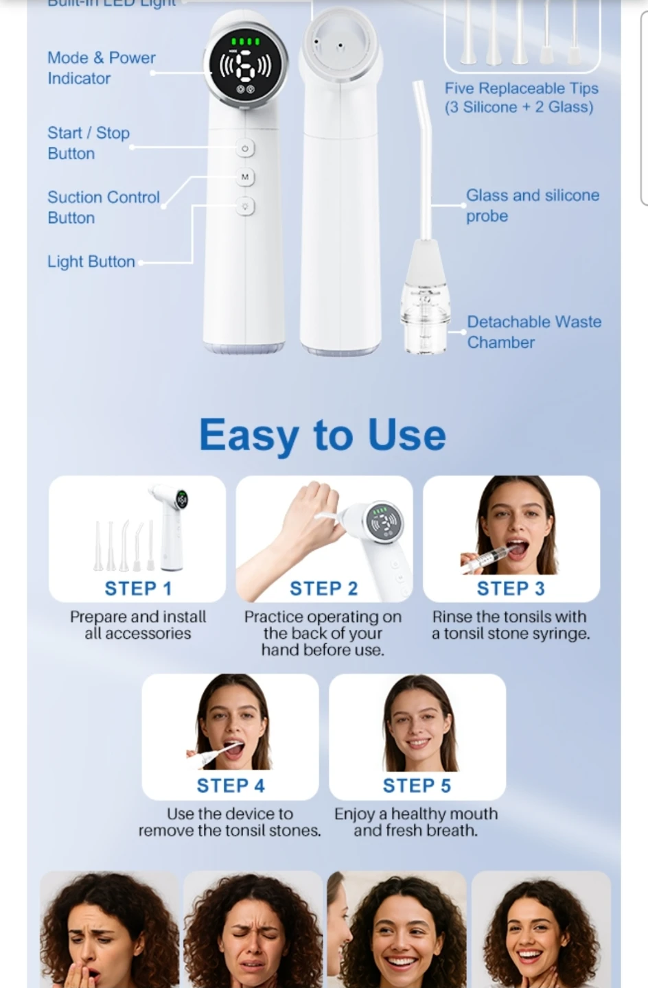 SACL Tonsil Stone Vacuum System Removal Kit 🥕 - photo 4