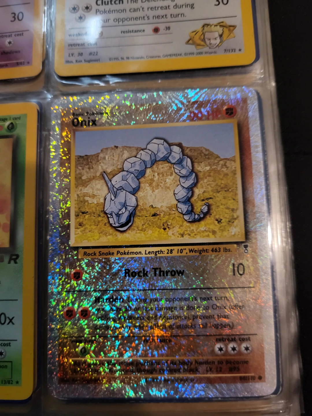 Pokemon Onix Rare Reverse Holo 8/10 Rock Snake Card