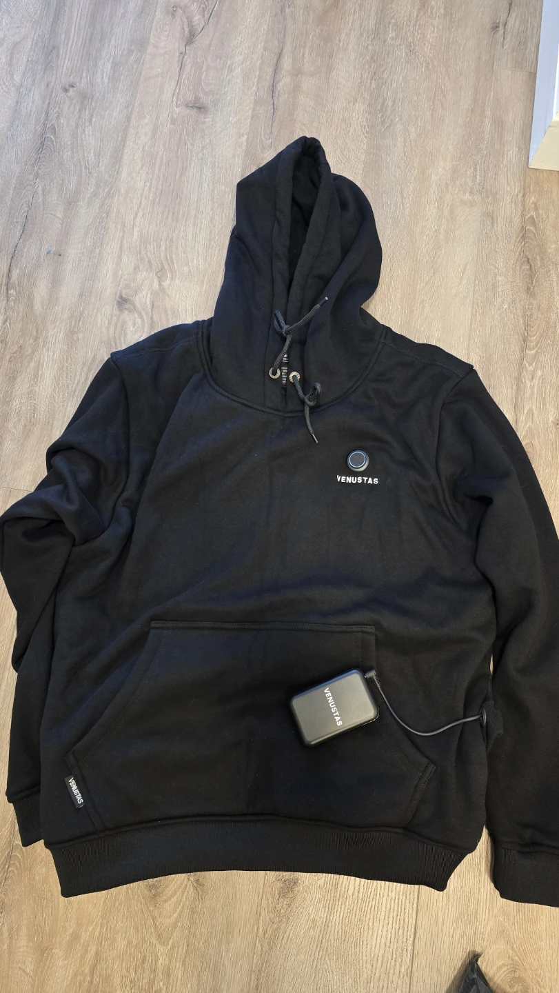 VENUSTAS Heated Hoodie - Black - Size M