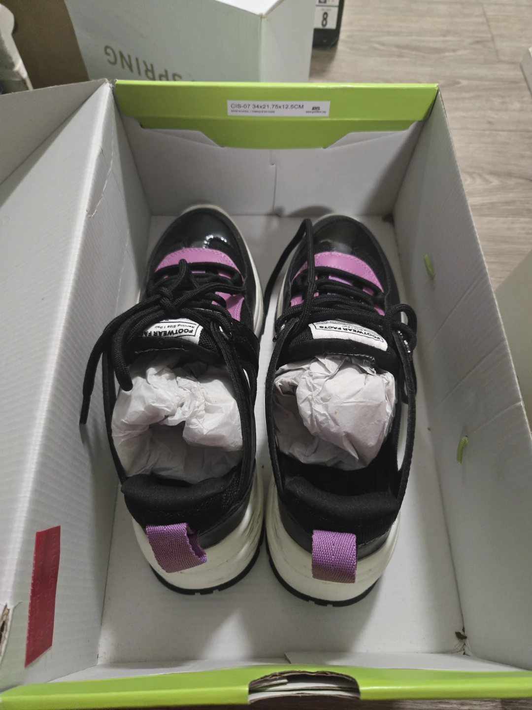Spring Black & Purple Sneakers Size 7 - photo 3