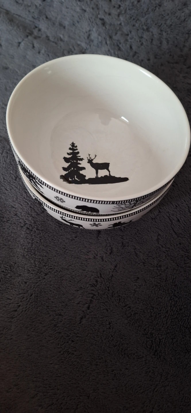 Wildlife Pattern Bowls (Set of 2)
