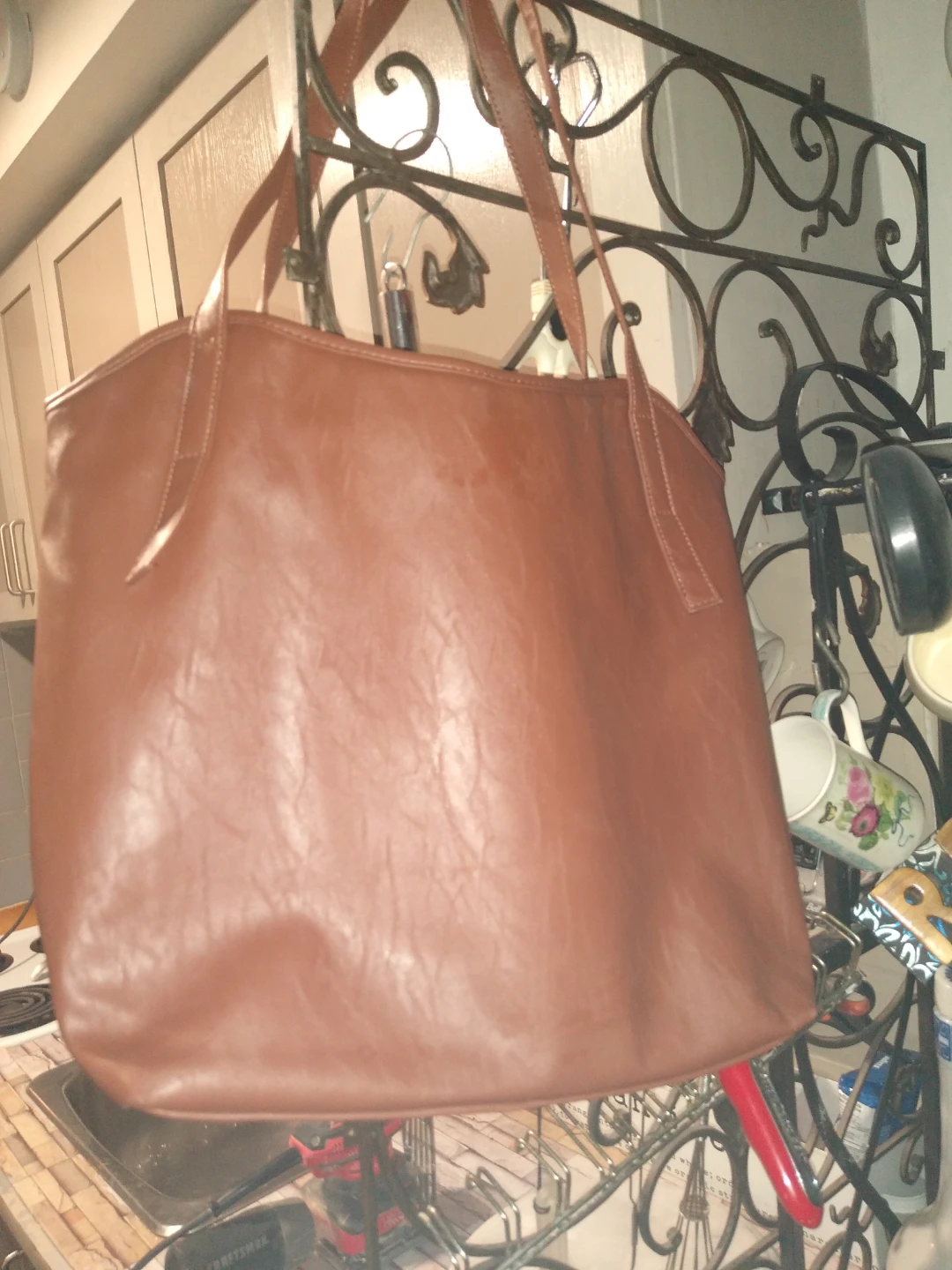 Brown leather purse brand new