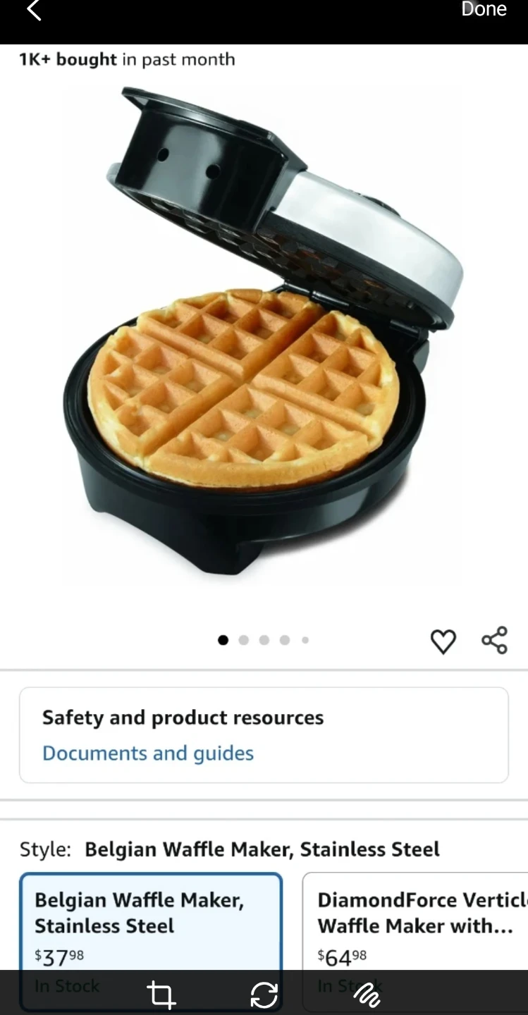 Oster Belgian Waffle Maker - Candy Apple Red - photo 4