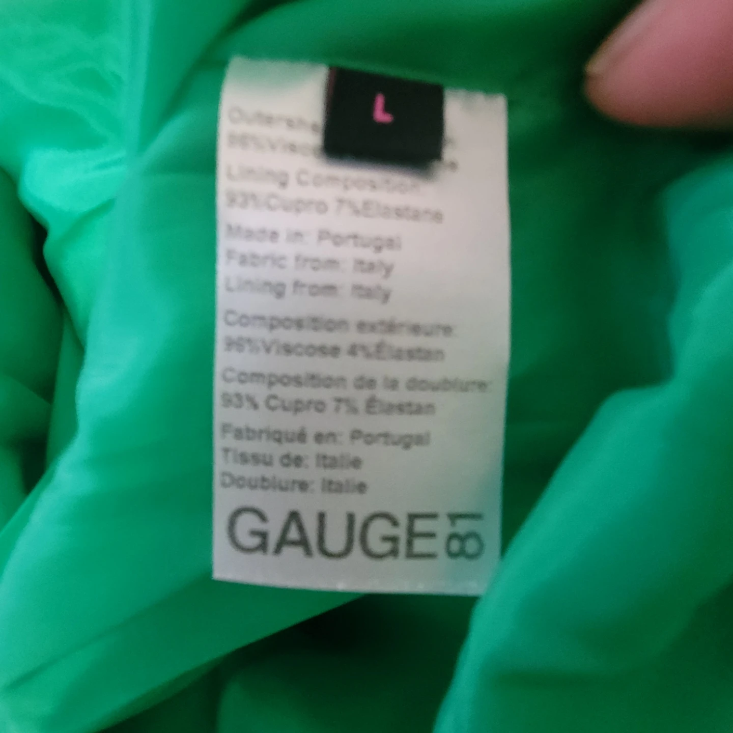 Gauge81 Green Asymmetrical One-Sleeve Dress Size L - photo 3
