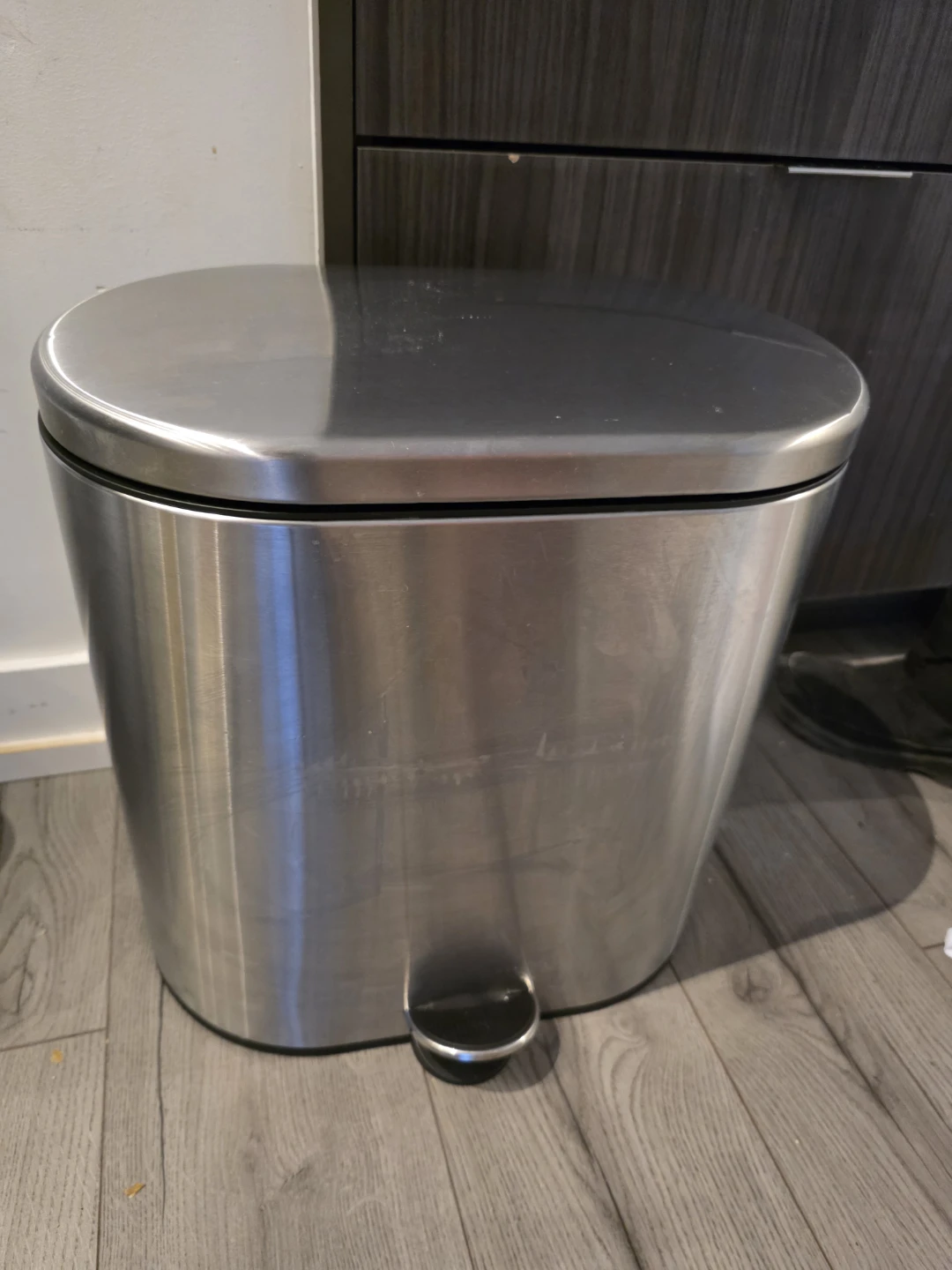 Dual Compartment Stainless Steel Trash Can - photo 2