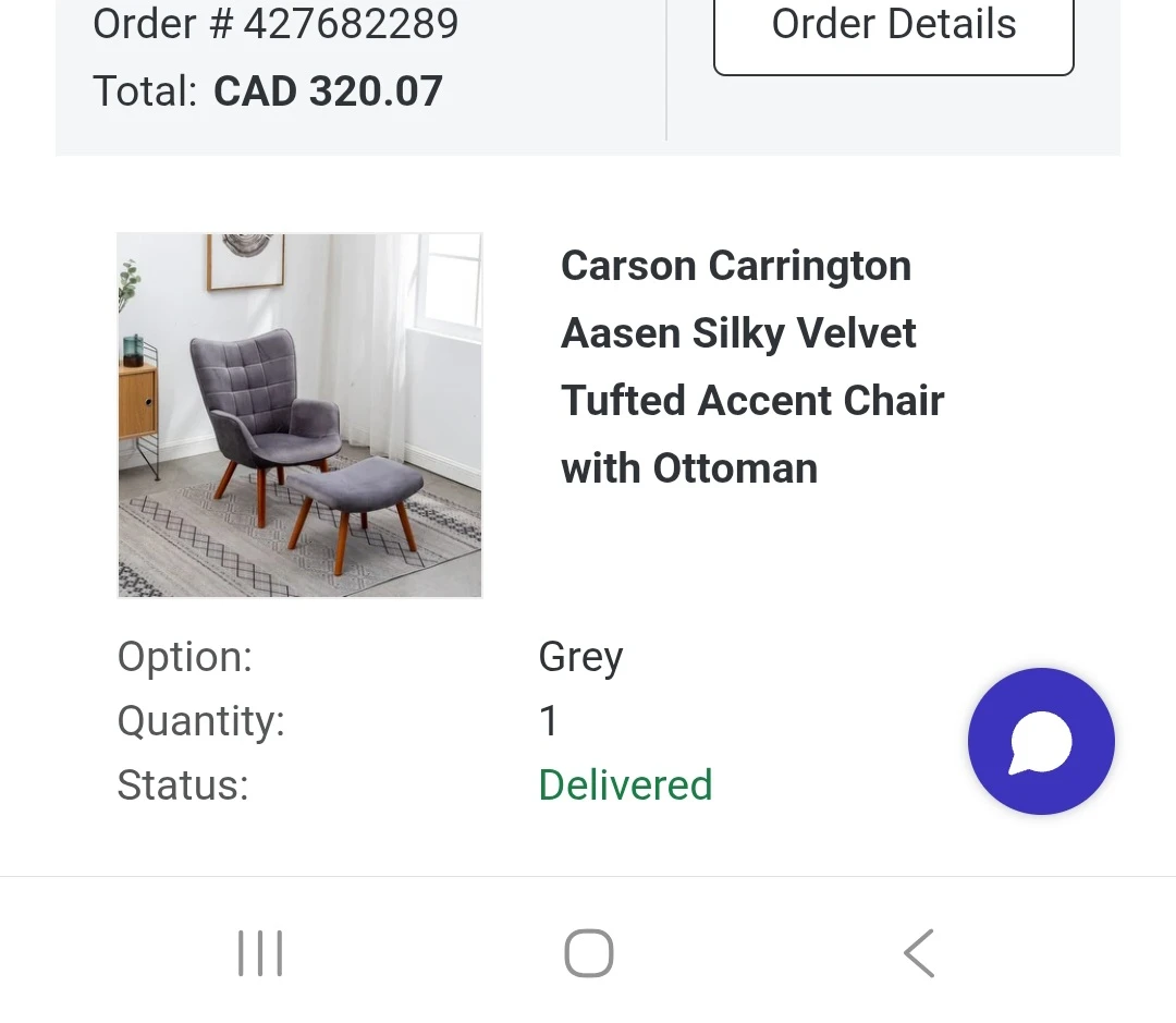 Grey wing chair with Ottoman BNIB - photo 2