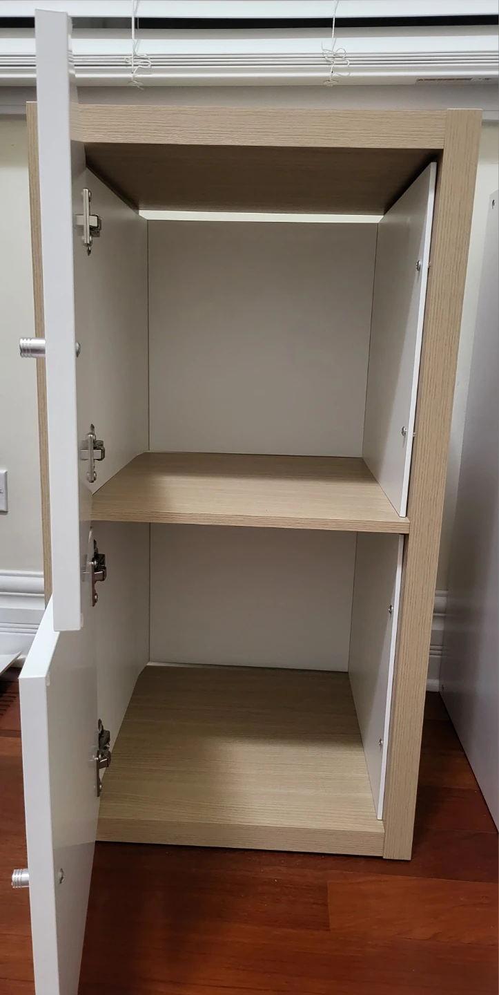 White & Oak Two-Door Cabinet - photo 2