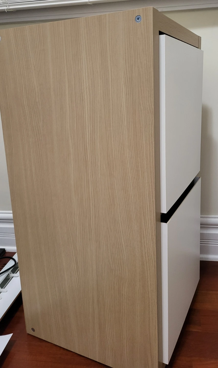 White & Oak Two-Door Cabinet - photo 4