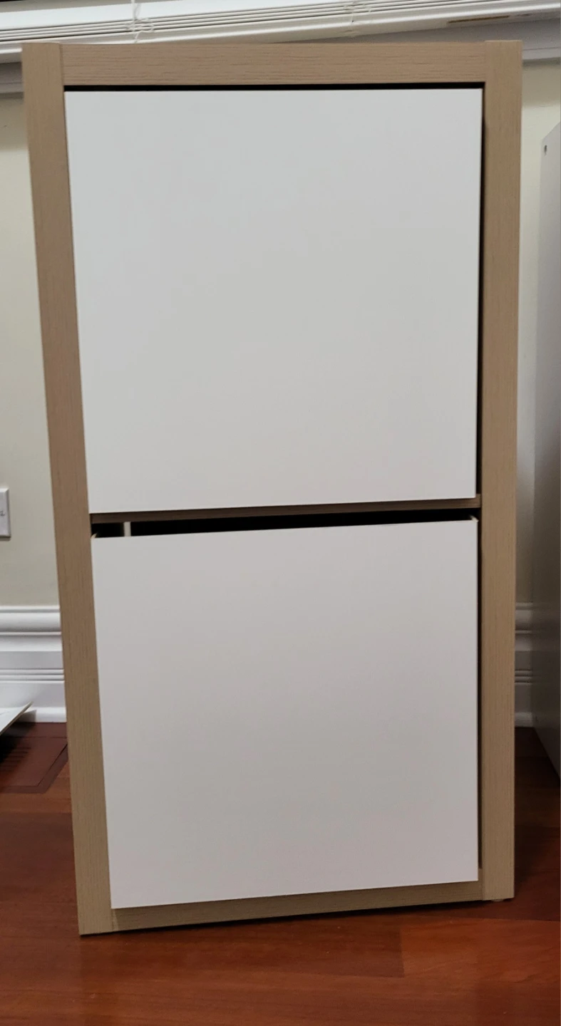 White & Oak Two-Door Cabinet - photo 5
