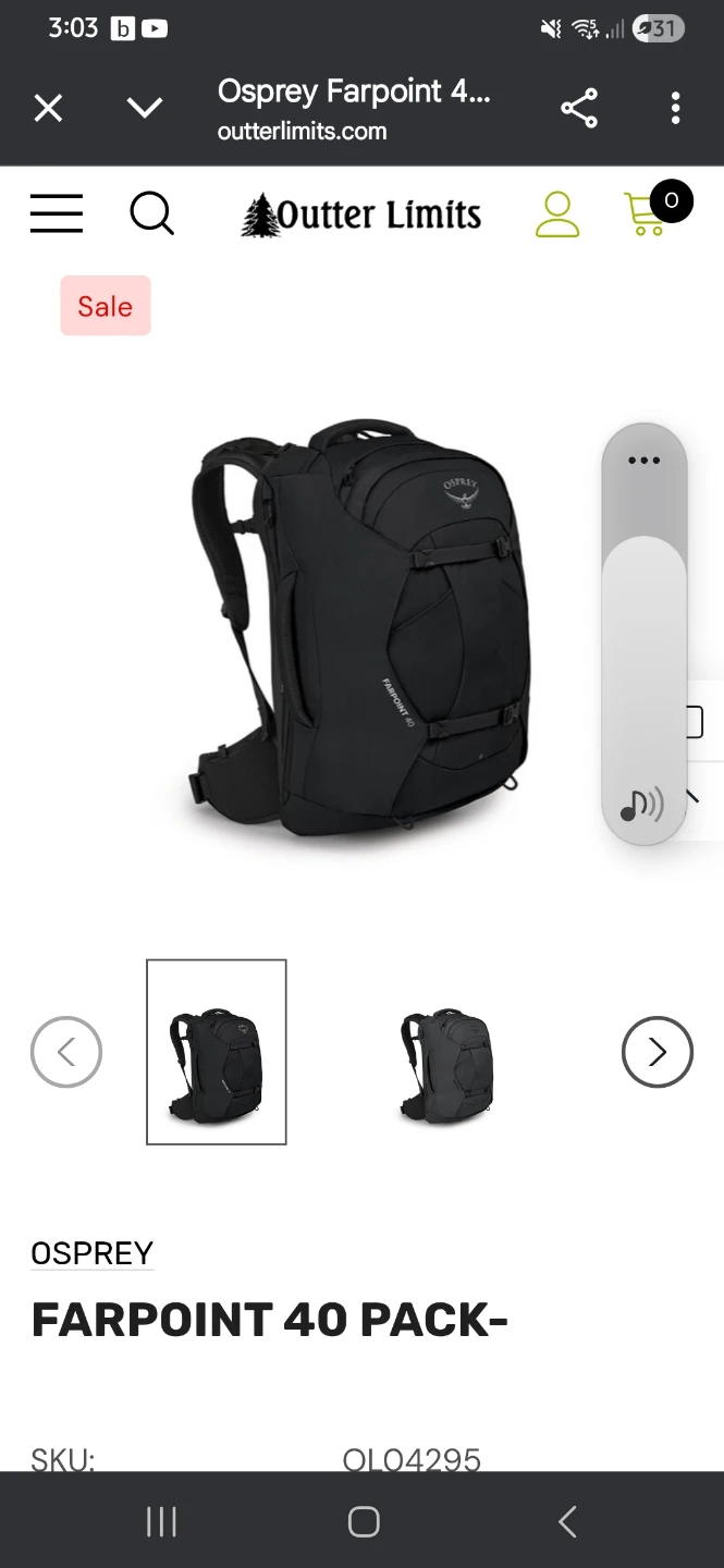 Osprey Farpoint 40 Pack Backpack