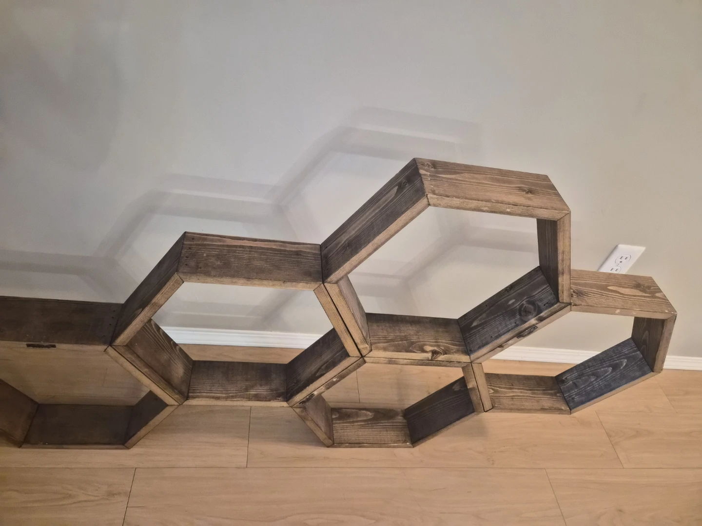 Wooden Hexagon Shelf - photo 2