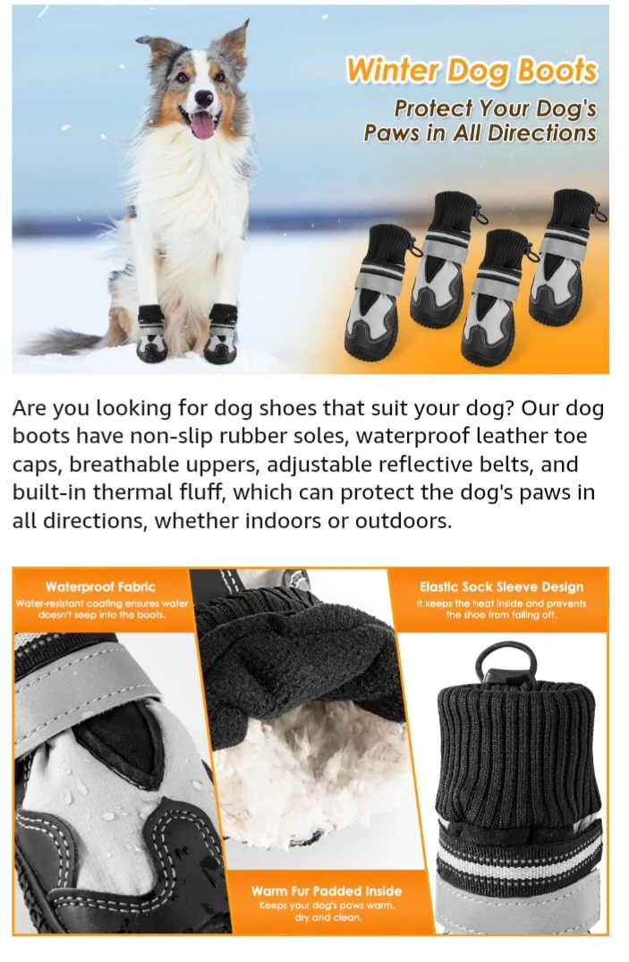 NEW!   AUTOWT Dog Boots Size 1 & 5 - photo 5