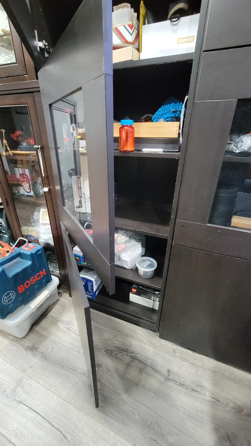 Two IKEA Billy Bookcases with Glass Doors - photo 2