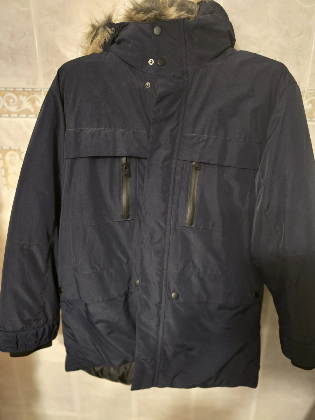 Boys Zara Parka Jacket Navy Blue Size S (8-10 y.o) NWT