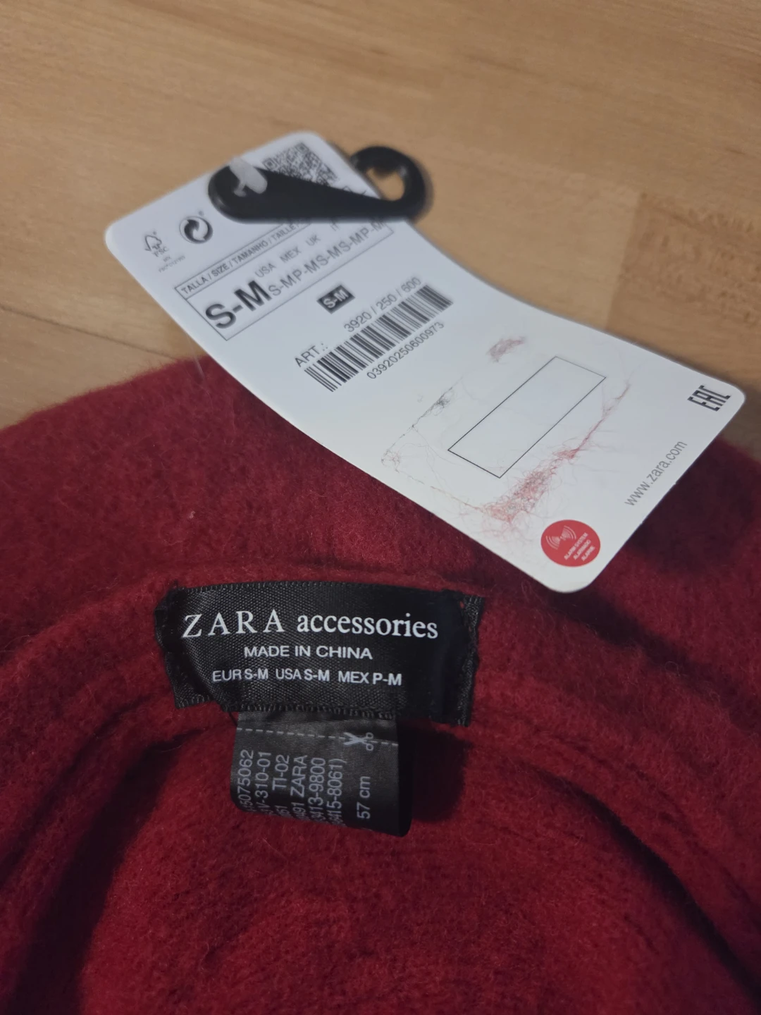 ZARA Red Beret - Size S-M - photo 2