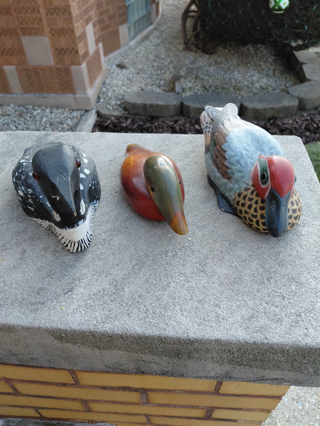 Hand Carved Wooden Ducks Lot of 3 - photo 2