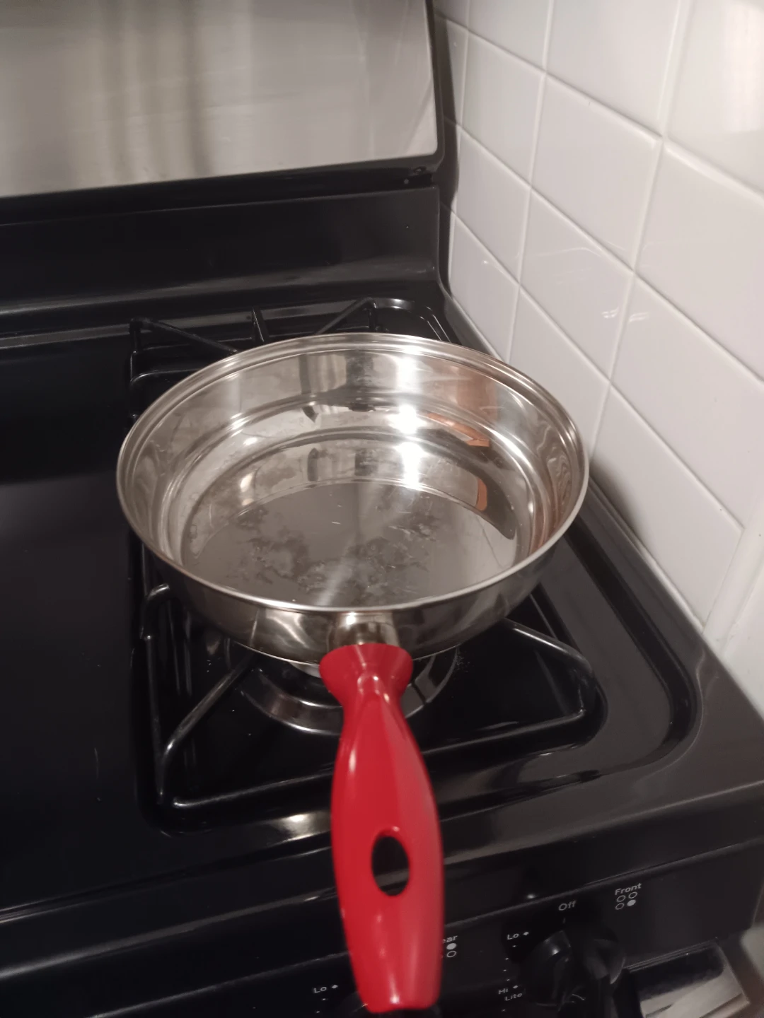 🥕 Mega Chef Stainless Steel Frying Pan with Red Handle - photo 3