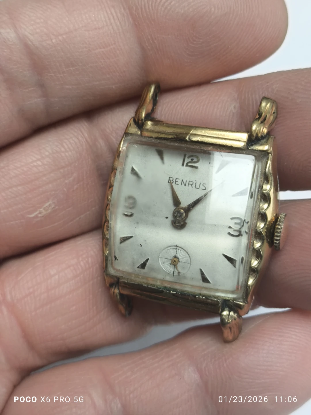 Vintage Benrus Gold Plated Tank Watch - photo 2