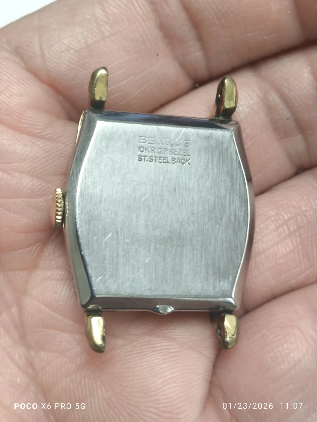 Vintage Benrus Gold Plated Tank Watch - photo 3