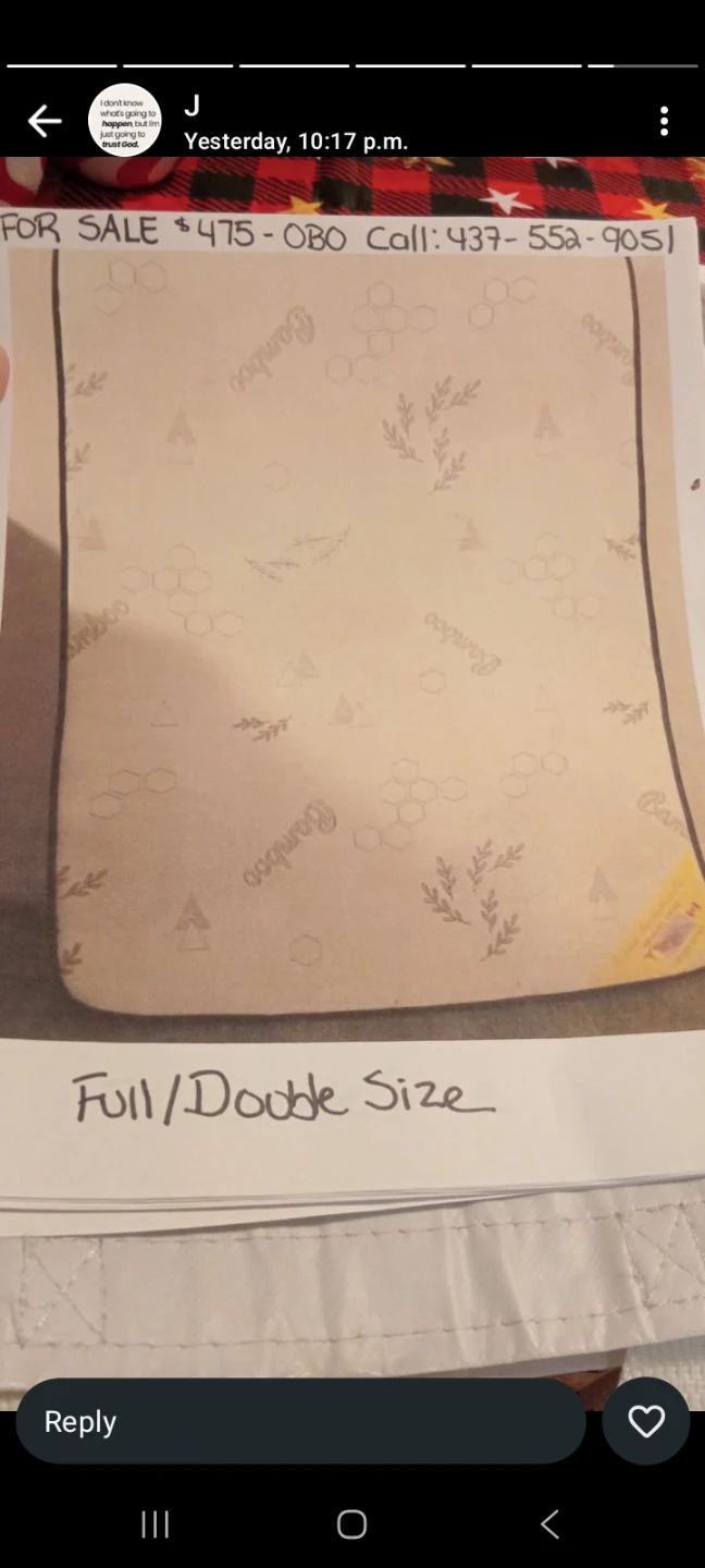Bamboo Full/Double Size Mattress