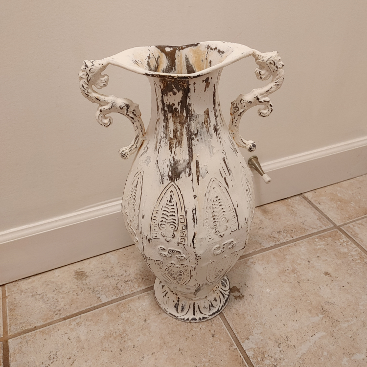 Distressed White Decorative Vase - photo 4