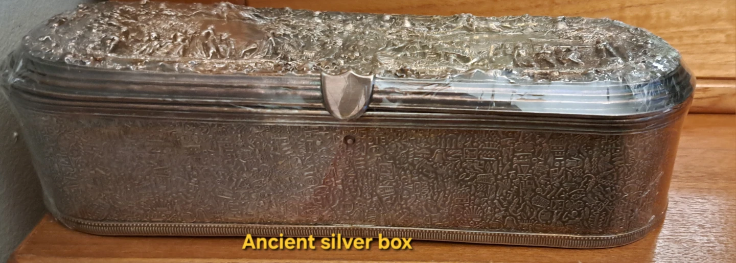Antique Silver Box with Intricate Design