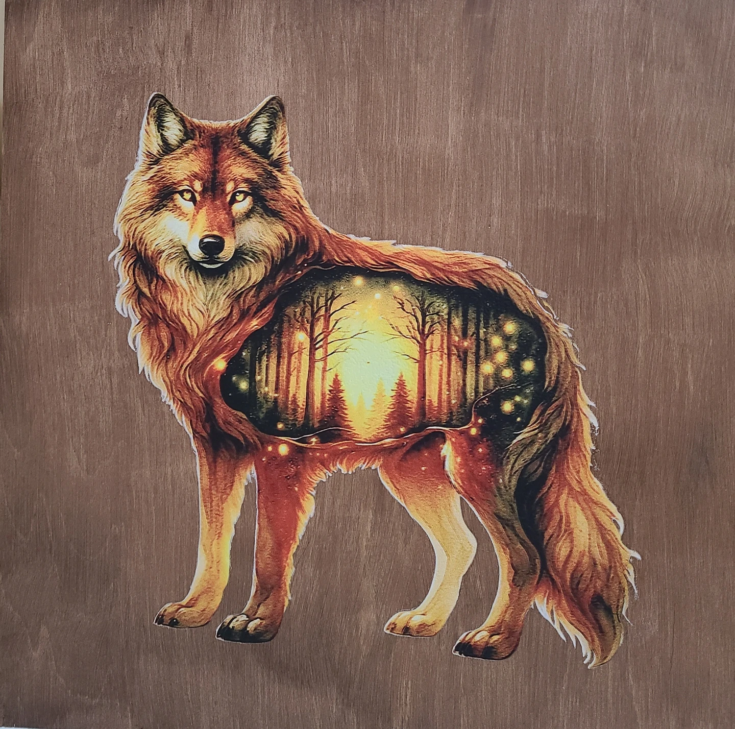 Wolf Handmade Hanging Sign